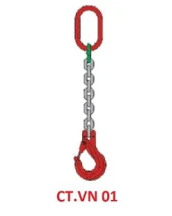 Sling xích kiểu CT.VN 01: 1 chân – móc lưỡi gà