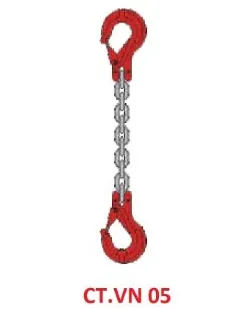 Sling xích kiểu CT.VN 05: 1 chân – móc trên, móc mắt dưới