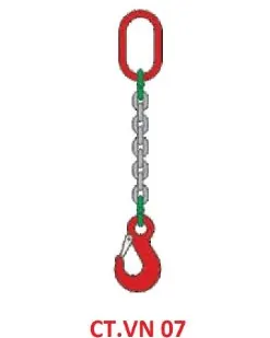 Sling xích kiểu CT.VN 07: 1 chân – móc mắt lớn