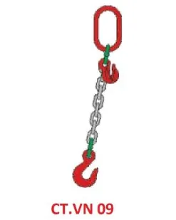 Sling xích kiểu CT.VN 09: 1 chân – thu ngắn kiểu 2