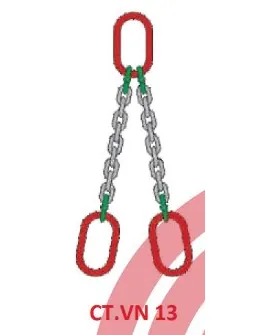 Sling xích kiểu CT.VN 13: 2 chân – đầu vòng