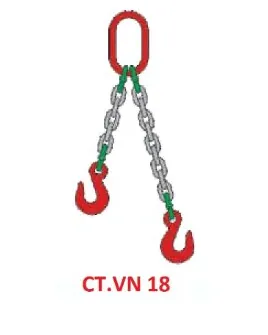 Sling xích kiểu CT.VN 18: 2 chân – móc lưỡi gà