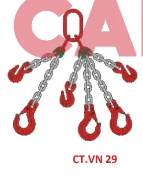 Sling xích kiểu CT.VN 29: 3 chân – thu ngắn