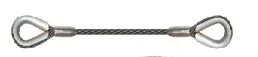Sling cáp thép bấm chì mắt cứng có lót bẹn