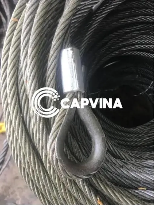Cáp thép bấm chì mắt cứng có bẹn Capvina